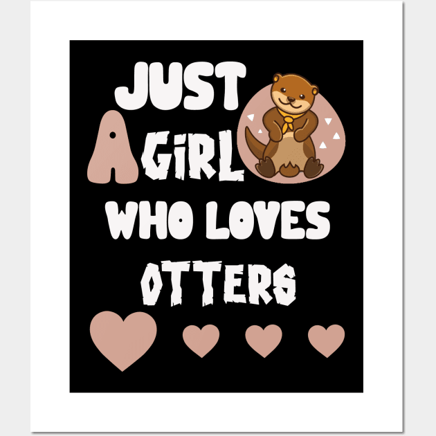 Otter gifts for otter lovers ,her Otter half Wall Art by Darwish